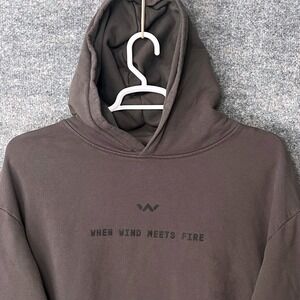 Elevation Worship When Wind Meets Fire Brown Graphic Hoodie Mens Medium Gray